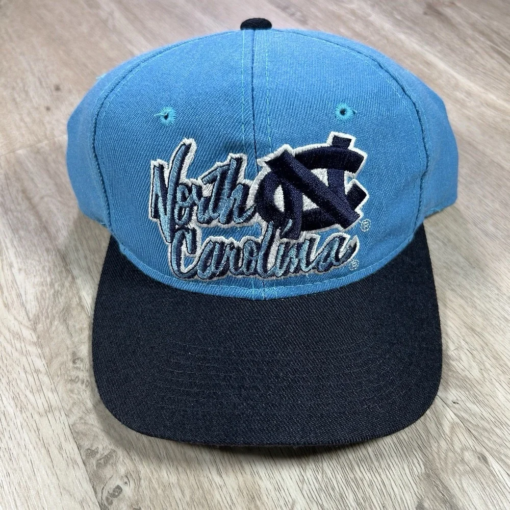 VTG UNC North‎ Carolina Tar Heels Snapback Hat The Game Youngan Blue Wool Cap